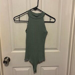 Dina Be Ribbed Knit Body Suite in Sage